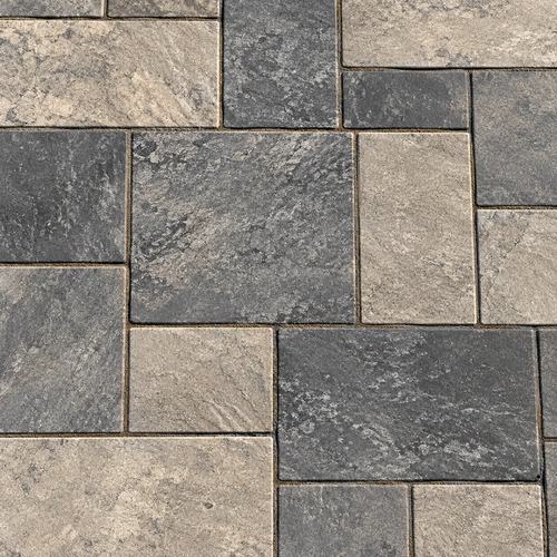 Close-up of concrete pavers and joint lines